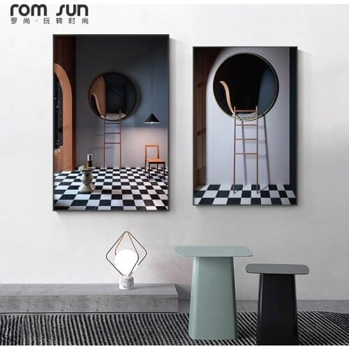 Modern Still Life Building Canvas Poster Dream House Wall Art Pictures Print Wall Decorative Painting for Living Room Home Decor