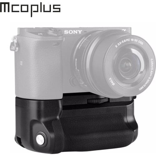 Mcoplus BG-A6300 Vertical Battery Hand Grip for Sony A6400 A6300 A6100 A6000 Camera work with 1 or 2 NP-FW50 battery