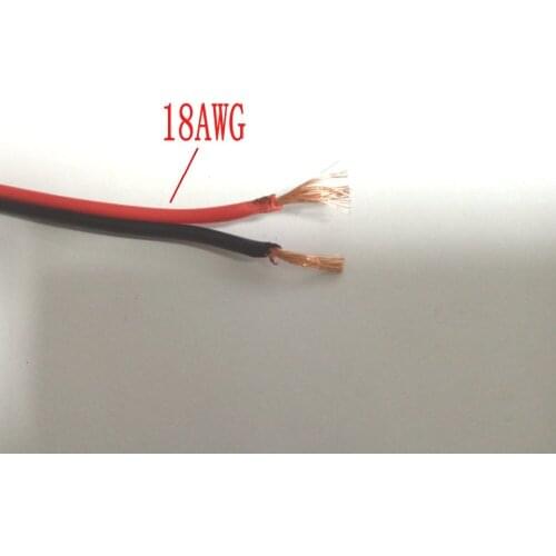 1 Reel 150M 18AWG( RED BLACK ) ZIP WIRE CABLE COPPER 300V 80 degree centigrade New