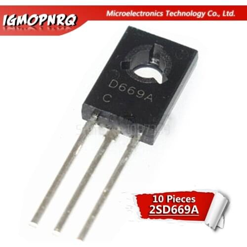10pcs 2SD669A D669A D669 TO-126 amplifier for 1.5A 160V PNP new original