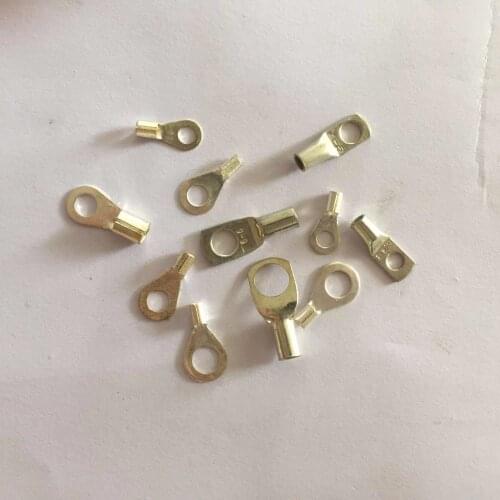 100Pcs copper terminals SC4-4 SC4-5 SC4-6 copper nose Copper cable terminal Copper tin plated terminals
