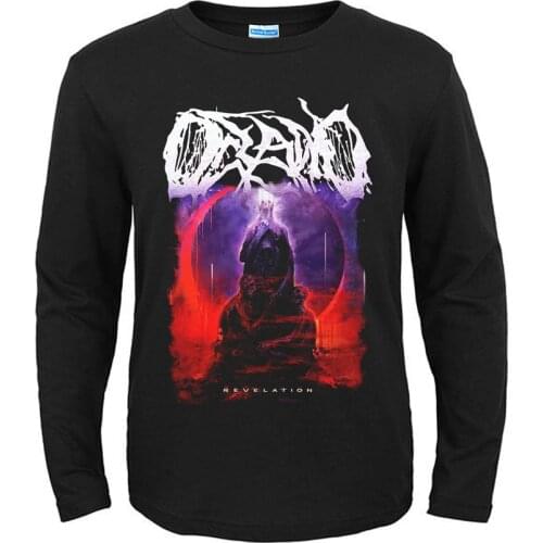 5 designs American Deathcore band Oceano Rock Fashion Brand men women full long sleeves shirt heavy black Metal Punk