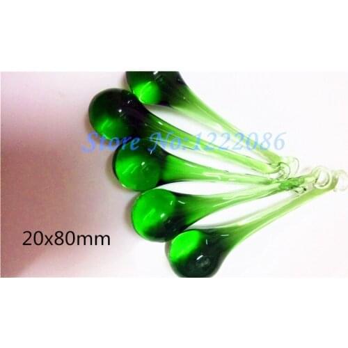 50Pcs Chandelier Crystals Green 80mm Raindrop Prisms Pendants Lamp Parts Free Shipping