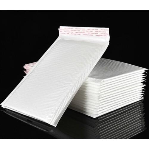 50pcs Office Stationery Paper White Envelope Paper Bubble Bag Foam Collision Postage Delivery Bag Closet Organizer Storage Bags