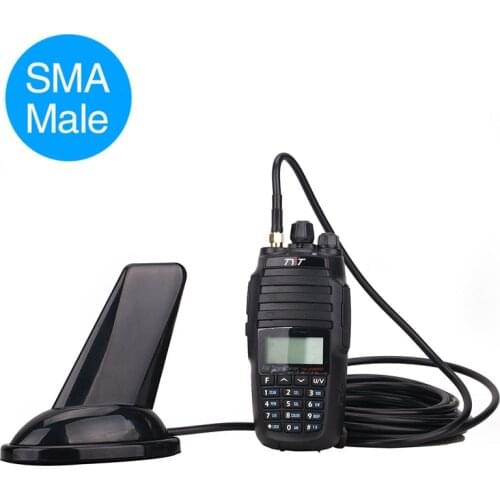 ABBREE Shark Fin MA-M Male 144/430MHz VHF UHF Dual Band Antenna for Yaesu Vertex VX-8DR Baofeng UV-3R TYT Wouxun Walkie Talkie
