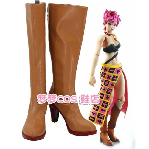 Anime JoJos Bizarre Adventure Golden Wind Cosplay Trish Una Cosplay Shoes Boots Costume Accessories Custom Made