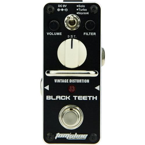 AROMA Tomsline ABT-3 BLACK TEETH Vintage Guitar Distortion Mini Analogue Effect True Bypass