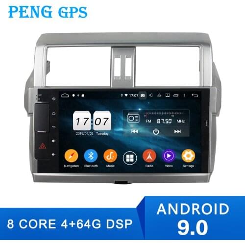 4+64G Android 9 Car Radio GPS Navigation for 2014 2015 Toyota Land Cruiser 150 Auto Stereo Unit Multimedia No DVD Player DSP