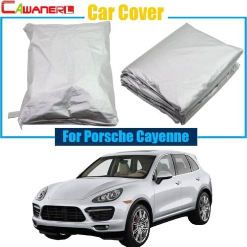 Cawanerl Car Cover Sun Shield Rain Sun Snow Resistant Cover Anti-UV Sun Shade Dustproof Car-Cover For Porsche Cayenne