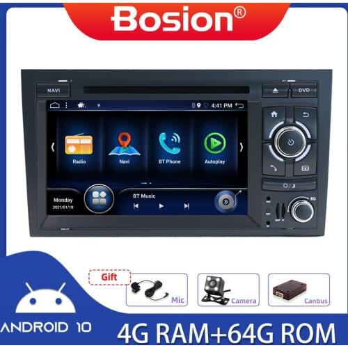 Octa Core 2 din Android10 Car Multimedia video DVD player For Audi A4 B8 B7 B6 S4 RS4 B7 SEAT Exeo car Radio GPS carplay DSP