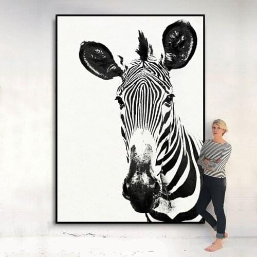 Black And White Art Zebra High Definition Printing Art Canvas Painting Living Room Bedroom Decoration Painting