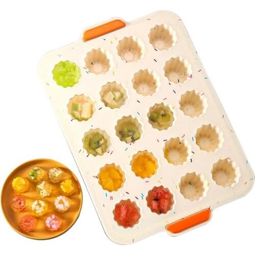 Silicone Jelly Mold Food Grade Cake Tray With Metal Frame Non-Slip Handle DIY Pudding Candy Decoration Mold Kitchen Cake Tool