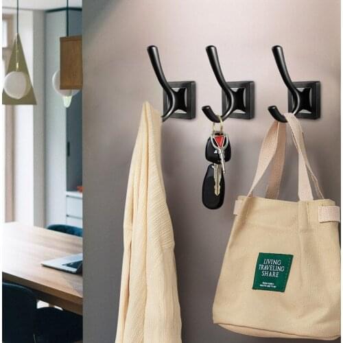 Robe Hooks Creative Clothes Hook Wall Mounted Nail Fashion Clothes Rack Wall Hook Key Hanger Bathroom Accessory Bath Hardware