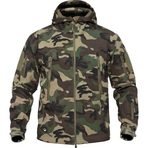 Shark Skin Soft Shell Military Tactical Jacket Men Waterproof Windbreaker Winter Warm Coat Camouflage Hooded Camo Army Clothing