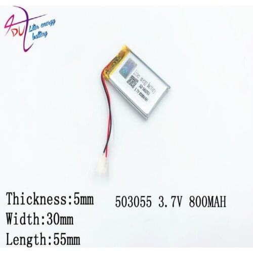 3.7v 800mah 503055 483055 Liter energy Lithium Polymer Li-po Rechargeable Diy Battery For Mp3 Mp4 Mp5 Gps edio Game Toys