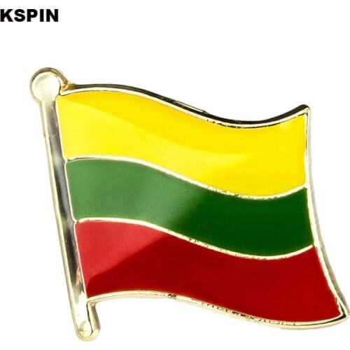 Lithuania National Flag Metal Pin Badge Decorative Brooch Pins for Clothes KS-0103