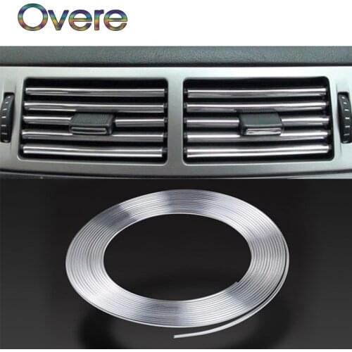 Overe 3M Car Interior Mouldings Chrome Strip DIY For Seat Leon Ibiza Skoda Rapid Fabia Octavia Yeti Audi A3 A4 B8 B6 B7 A6 C5 C6