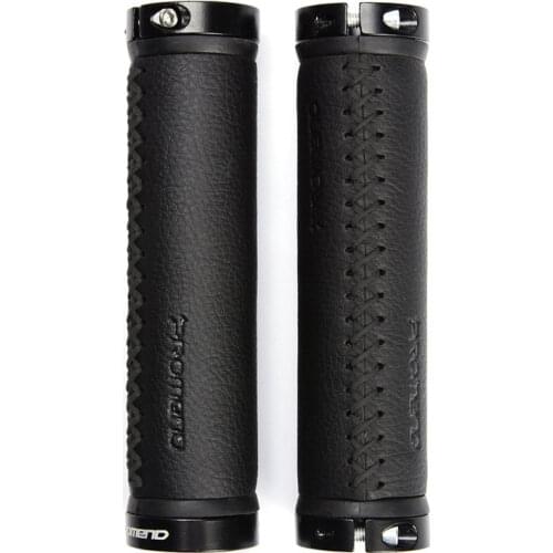 MTB Bicycle Handlebar Cover Handle Grips Bar End Non-slip Aluminum Lock 1 Pair Promend Fiber leather City Mountain Bike Scooter