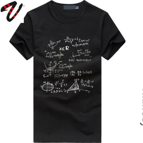 Science Chemistry Mathematical Math Equation Black Tops T Shirt High Quality Print Mens Tshirt New Casual Tee Shirt Oversized