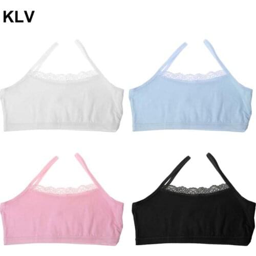 Girl Underwear Lace Bras Cotton Camisoles Sports Bra Top For Teens Training Bra