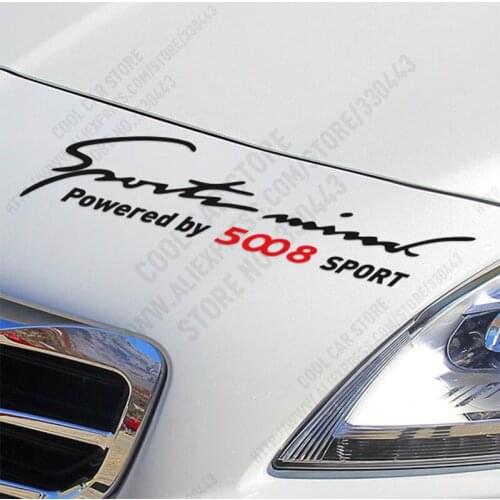 New Arrival Sports Mind Car Covers Reflective Material Stickers Decal Car Styling For peugeot 5008 exterior accessories