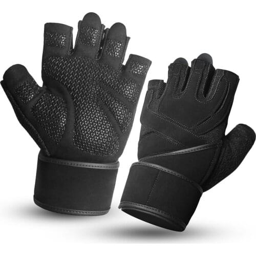 Fitness Gloves Half Finger Weightlifting Cycling Sport Gloves Breathable Sweat-absorbent Silicone Non-slip Training Gloves