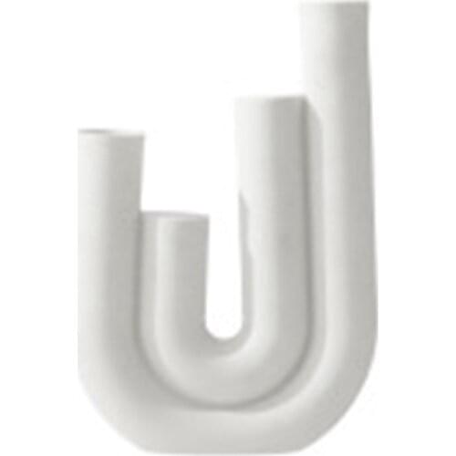 Candle Holder Ceramic Candlestick Minimalist Creative Tealight Stand Desktop Type White Irregular