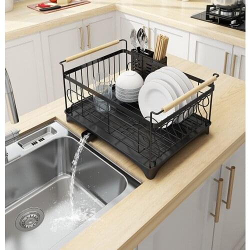 Stainless Steel Kitchen Table Shelf Multifunctional Sink Tableware Storage Rack Dish Drain Storage Holder Kitchen Supplies LB586