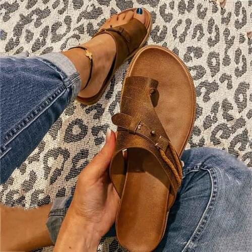 Plus Size Retro Set Toe Rivet Women Slippers 2021 Summer Female Sandals Flat Casual Breathable Light Beach Couple Sandals Slides