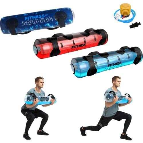 Adjustable Fitness Water Bag Gym Home Weight-Bearing Aqua Balance Exercise Sandbag Weightlifting Squat Dumbbell Muscle Training