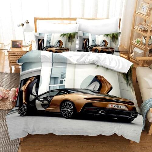 Luxury Sports Car Supercar Bedding Set Quilt Duvet Cover Pillowcases Bed Linens Set Twin Full Queen King Single Double 2-3PCS