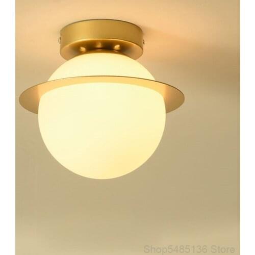 Nordic Glass Ceiling Lamp Balcony Kitchen Lamp Bedroom Bedside Corridor Aisle Living Room Lights Lighting Ceiling Fixture Light