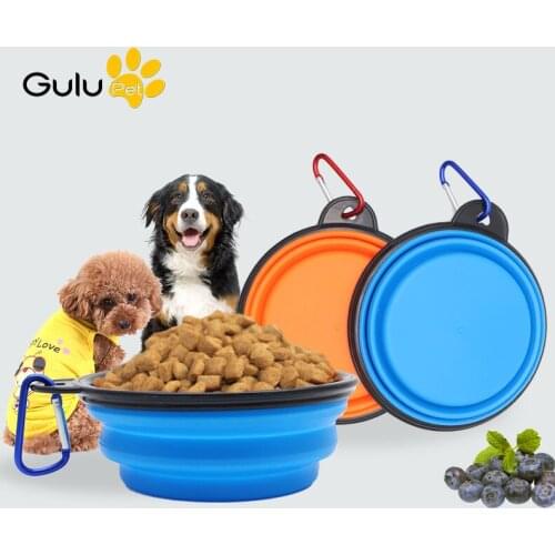 350ml/1000ml Silicone Foldable Pet Drinking Feeding Bowl Dog Cat Indoor Outdoor Portable Travel Feeder Bowl