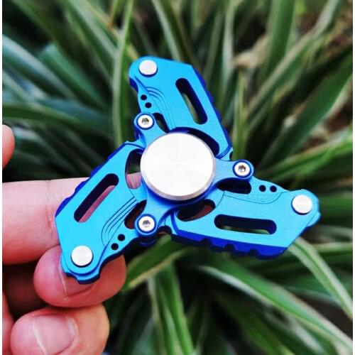 Three Leaf Colorful Hollow-carved Hand Spinner Stainless Steel Fidget Spinner Dynamics Gyro EDC Adult Anti Stress ADHD Toy