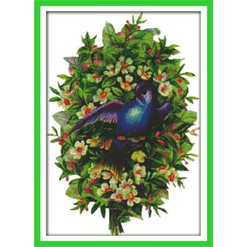 Everlasting Love Swallow Chinese Cross Stitch Kits Ecological Cotton Stamped Printed 11CT DIY Gift New Year Decorations For Home
