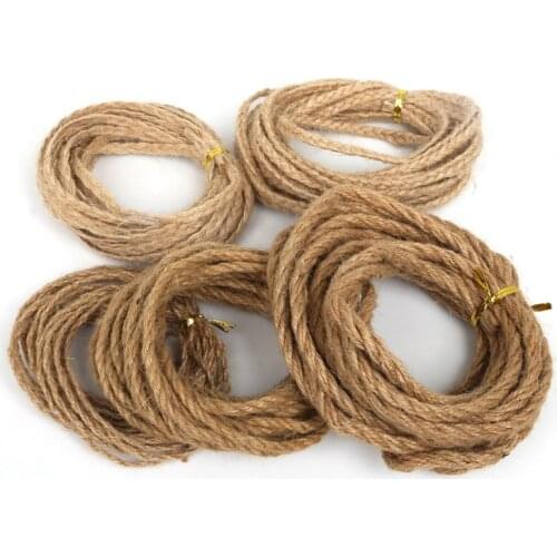 Fashion DIY 5m/lot Natural Hemp Jute Cord Rope String 2mm 4mm 6mm for DIY fashion Jewelry Gift Packing Hang Tag String Handmade