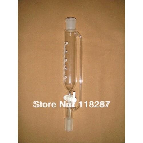 100ml pressure equalizing funnel, with PTFE stopcock and scale, 24/29 joint