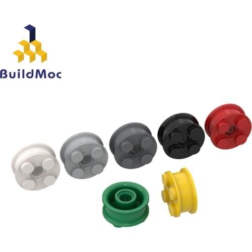 BuildMOC 6248 ?17 disc wheel hub with hole For Building Blocks Parts DIY Construction Classic Brand gift
