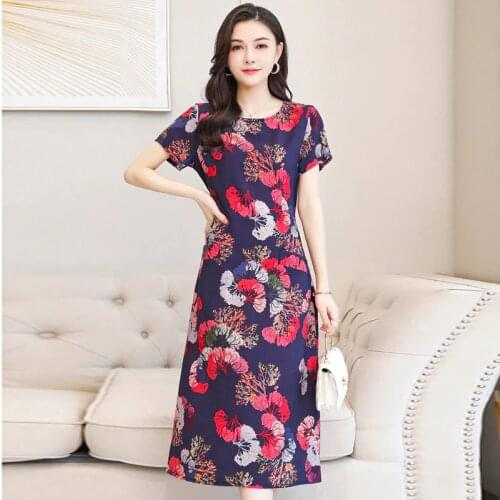 Women Dress Plus Size 5XL Summer 2020 Casual Short Sleeve Floral Maxi Dress For Women Long Dress Free Shipping Lady Dresses