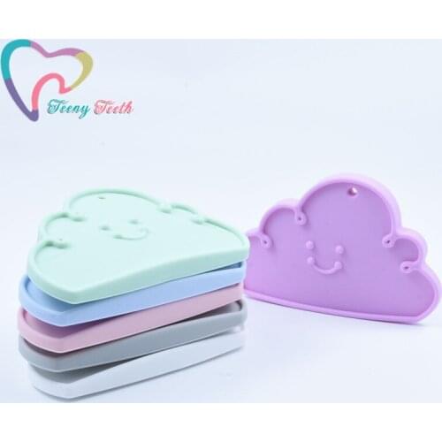 10 PCS Silicone Cloud Teether DIY Baby Cloud Shape Pendant Nursing Teething Shower Pacifier Dummy Cartoon Toy Craft BPA Free