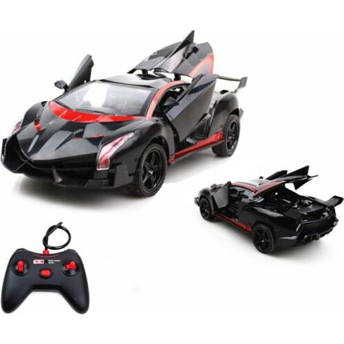 2021 New 1:18 5 Channels Remote Control Car 2.4G Radio Remote Control Cars Car Racing Car Model Door Can Open Toys of Children