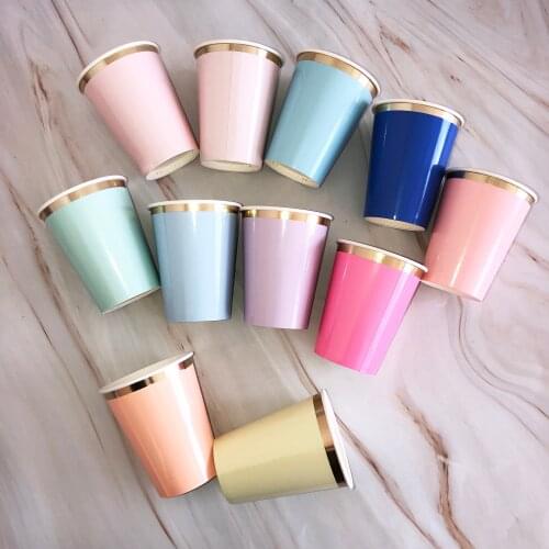 270 Ml 9.5oz Paper Cup Manufacturer Wholesales 8pcs/Ply Multi-Colored Disposable Hot Sale Biodegradable Custom Paper Cup