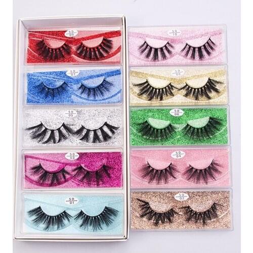 Eyelashes Wholesale 40/50/80/100pcs 5D Mink Lashes Natural False Eyelashes Long Set faux cils in Bulk Makeup wholesale lashes