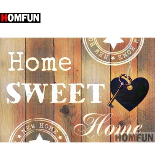 HOMFUN Full Square/Round Drill 5D DIY Diamond Painting"Text heart" Embroidery Cross Stitch 3D Home Decor Gift A10338