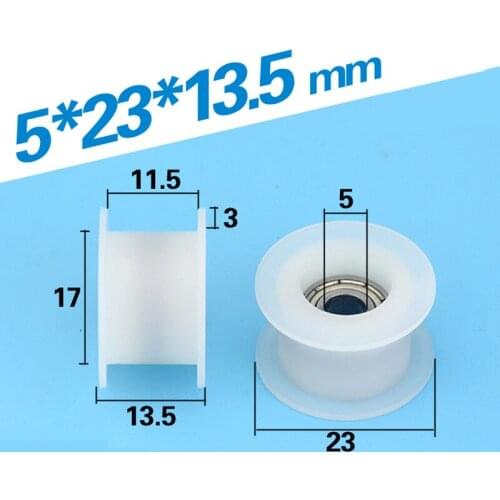 Free shipping H type minisize bearing roller 5*23*13.5 nylon PA66 roller wheel