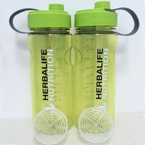 Big Size 1000ml Green Herbalife Nutrition Drinkware protein shaker Camping Hiking Straw shaker Water Bottle Space bottle