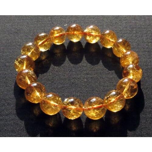Natural Yellow Citrine Bracelet For Women Men Round Beads Crystal Stone Stretch Jewelry AAAAA 9mm 10mm 11mm 12mm 13mm 14mm 15mm