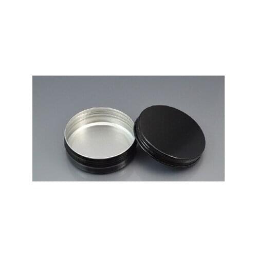 100g Black Aluminum Cosmetic Jar Container ,Screw Thread 100pcs/lot 100ml Makeup Container Factory Wholesale
