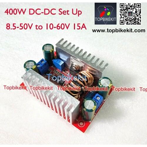 DC-DC Step up Boost Converter 8.5-50V to 10-60V 15A Constant Current Power 400W ebike battery parts