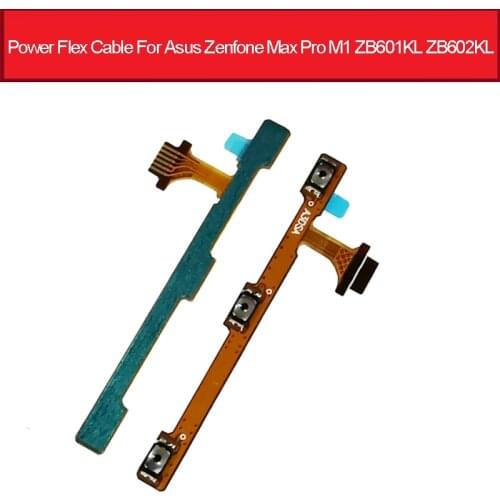 On Off Power & Volume Button Flex Cable For Asus ZenFone Max Pro (M1) ZB601KL ZB602KL Power Volume Switch Flex Ribbon Parts